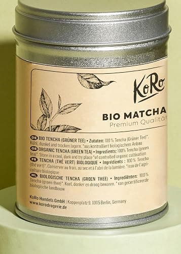 KoRo - Tè Matcha Mizu bio 80 g - Tè verde in qualità premium - In pratico barattolo di metallo thumbnail 3