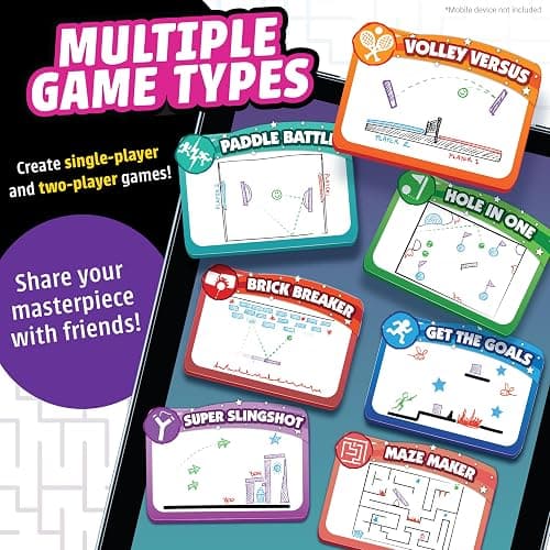 Abacus Brands Pixicade! Turn Drawings Into Playable Video Games! | Doodle & Draw, Snap Play & Share Instant Video Games! | Mobile Video Game Maker and Creation Studio! thumbnail 4