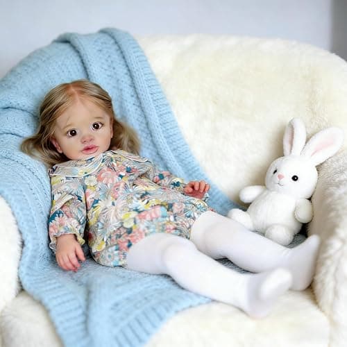 RXDOLL 26 Inch Realistic Reborn Toddler Girl Doll, Big Size Lifelike Reborn Baby Dolls that Look Real, Soft Vinyl Limbs and Cloth Body Toddler Baby Doll Toys Kids Birthday Xmas Gifts thumbnail 5