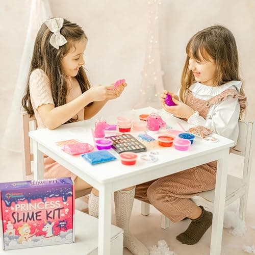 Princess Slime Kit for Girls - Water Based Colorful Premade Slime, Glow in the Dark, Glitter Powder, Ultimate Diy Pink Crystal Unicorn Kit for Girls, Ideal Gift Idea for Christmas & Holiday Ages 5-12+ thumbnail 9