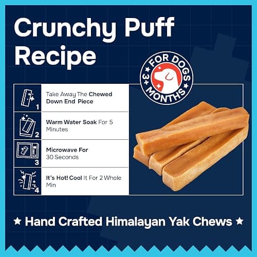 100% Natural Yak Cheese Himalayan Made Dog Chews All Breeds - Lactose Free Yak Chew for Small Medium & Large Dogs - Dental Cleaning Dog Chews for Aggressive Chewers - Long Lasting Odor & Gluten Free thumbnail 6