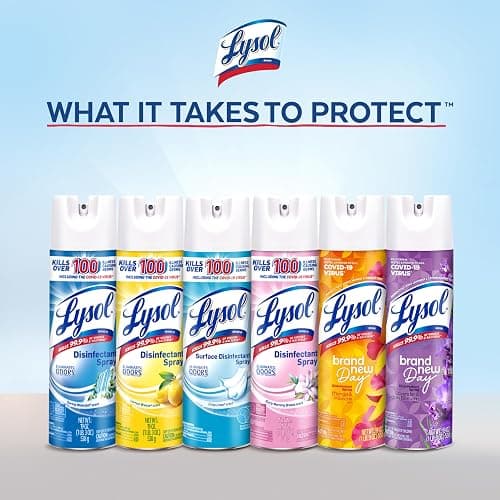Lysol Disinfectant Spray, Sanitizing and Antibacterial Spray, For Disinfecting and Deodorizing, Lavender & Cotton Blossom Scent, 19 Oz (Pack of 2) thumbnail 2