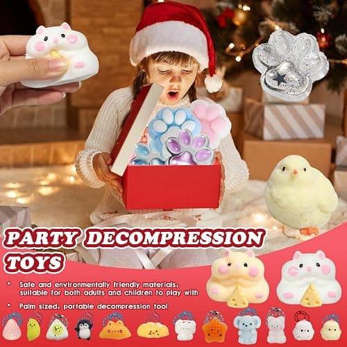 20pcs Squishy Pack,Fidget Toys Kit,Include taba Squishies Party Favors for Kids 4-8 8-12 Treasure Box Toys for Classroom Birthday Xmas Gifts Goodie Bag Stocking Stuffers for Teens (20pcs) thumbnail 8