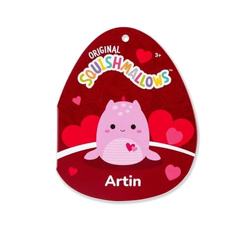 Squishmallows Original 12in Artin The Pink Loch Ness Monster with Hearts – Official Jazwares Valentine Plush (Medium) thumbnail 7