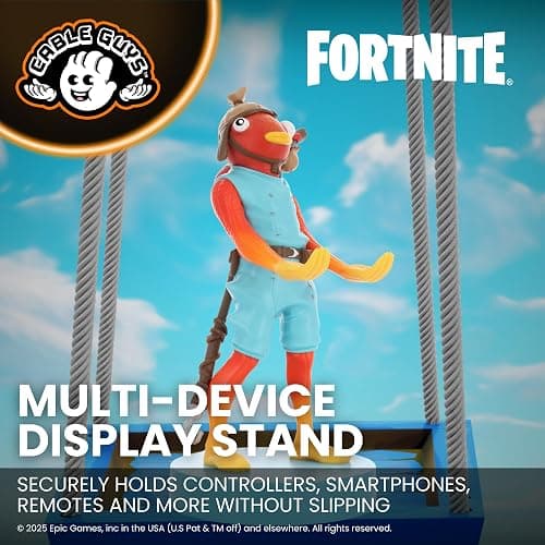 Cableguys Fortnite Fishsticks Controller Holder & Phone Stand - Gaming Setup Accessories for Desk and Game Room, Controller Stand Compatible with Xbox, PlayStation & Most Standard Game Controllers thumbnail 4