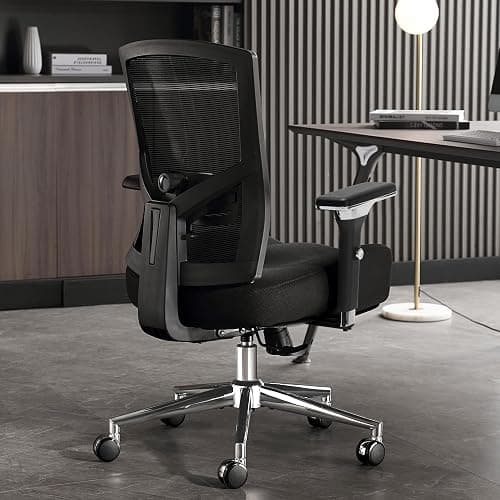 600lbs Big and Tall Office Chair,Oversized Ergonomic Breathable Mesh Desk Chair with W-Shape Thicken Seat Cushion,Computer Chair with Upgraded 4D Armrest,Lumbar Support for Heavy People All Day thumbnail 2