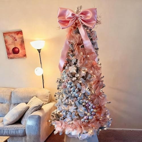 Large Pink Bow for Coquette Room Decor, 40x24 In Satin Ribbon Tie Coquette Birthday Decorations, Giant Pastel Pink Hanging Wall Decor for Ballerina Girl Just Want to Be One (Internal Stability Layer) thumbnail 6