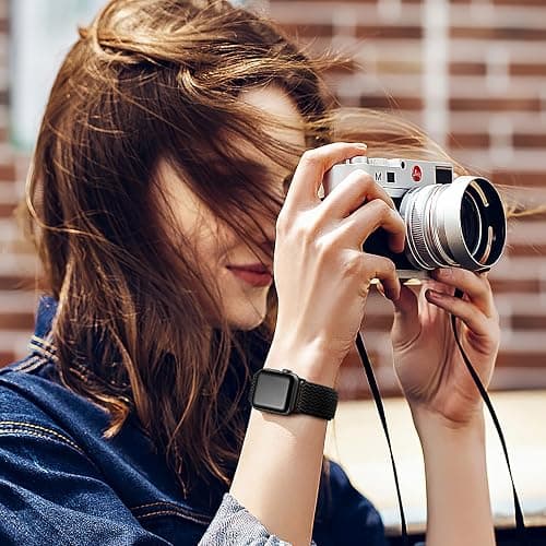 Lerobo Nylon Stretchy Solo Loop Watch Band, Compatible with Apple Watch Series 11-1, SE/Ultra 3 2 1 38/40/41/42/44/45mm/46mm/49mm, Adjustable Replacement Strap for Women Men thumbnail 5