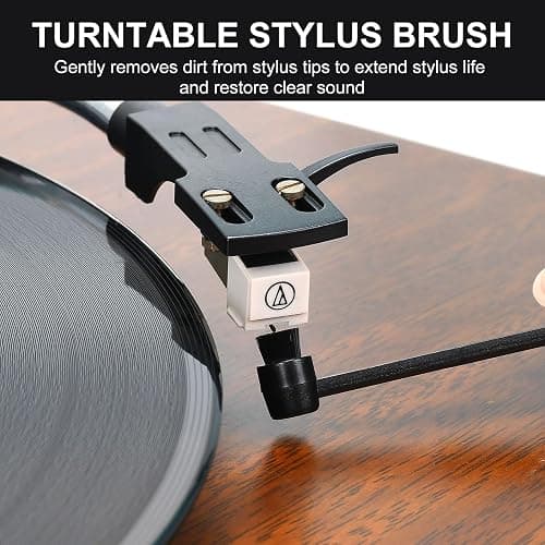 6-in-1 Vinyl Record Cleaning Kit | Vinyl Record Cleaner Kit – Includes 2in1 Velvet Microfiber Brush, Soft Antistatic Nano Fiber Brush, Cleaning Liquid, Duster & Stylus Brush, Storage Box, for Records thumbnail 6