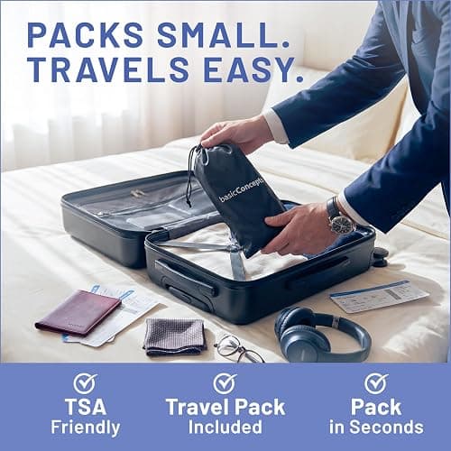 BASIC CONCEPTS Airplane Foot Hammock for Plane Travel Essentials - Airplane Travel Essentials, Long Flight Foot Rest - Plane Gadgets thumbnail 4