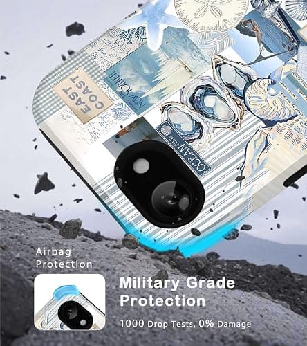 Amzfield Magnetic for iPhone 16e for iPhone 17e Case, Compatible with MagSafe, Aesthetic Summer Phone Case Cute Vintage Seashell Ocean Collage Women Scratch Resistant Shockproof Protective Girly Case thumbnail 5