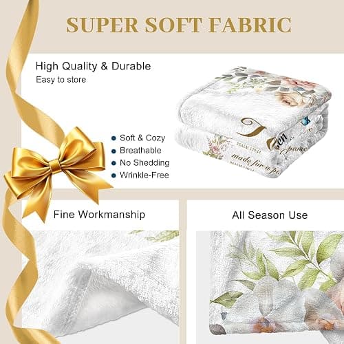 Ekpvgit Christian Gifts for Women Blanket 50"x60", Religious Gifts for Women Christian, Inspirational Birthday Catholic Spiritual & Baptism Confirmation Gifts for Girls thumbnail 5