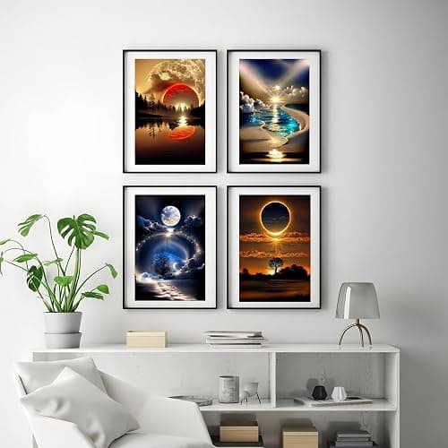 12 Pack Diamond Art Kits for Adults, Sunset Landscape 5D Diamond Painting for Adult Beginners,DIY Full Drill Round Gem Painting Dot Art Sets,Home Wall Decor 9.8x13.8 Inch thumbnail 6