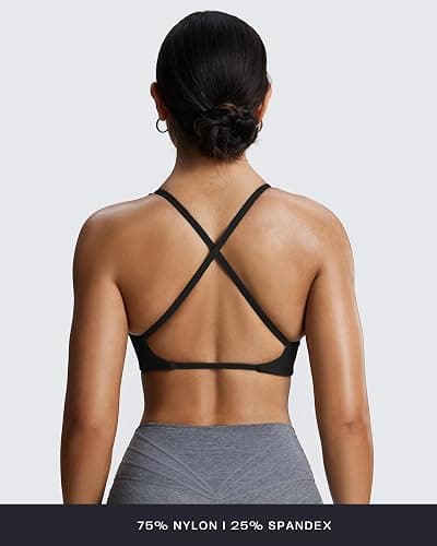 Aoxjox Women's Workout Sports Bras Fitness Sienna Low Impact Bra Yoga Crop Tank thumbnail 5