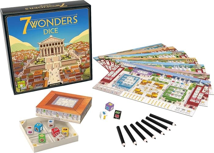 Asmodee - 7 Wonders Dice - Repos Production - Jeu de société Roll & Write - Stratégique et Rapide - 2 à 7 Joueurs - dès 10 Ans - 25 Min - en français thumbnail 4