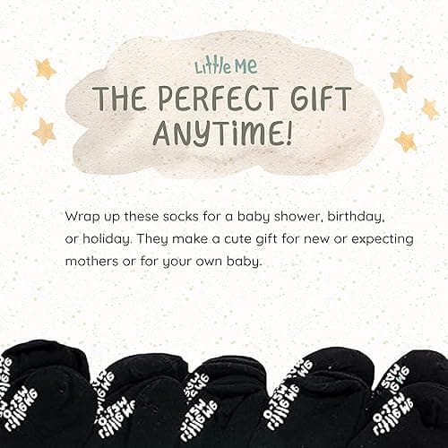 Little Me 20-Pack Newborn Baby Infant & Toddler Unisex Socks, For Baby Girl or Boy, 0-12 & 12-24 Months, Assorted Size Pack - Black thumbnail 5