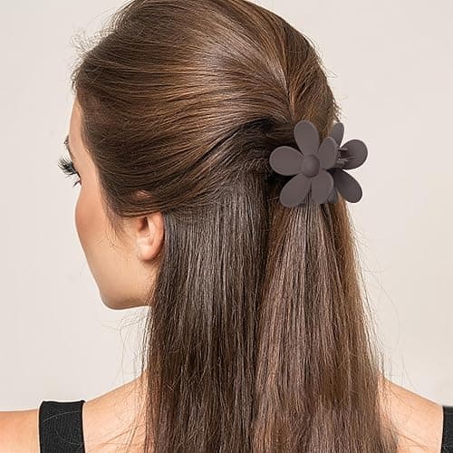 8PCS Hair Clips for Women, Flower Claw Clips for Thick Hair, Non-Slip Hair Accessories with Multi-Styles, Neutral Colors Hair Claw Clips and Variety Pack, Ideal for Girls thumbnail 4