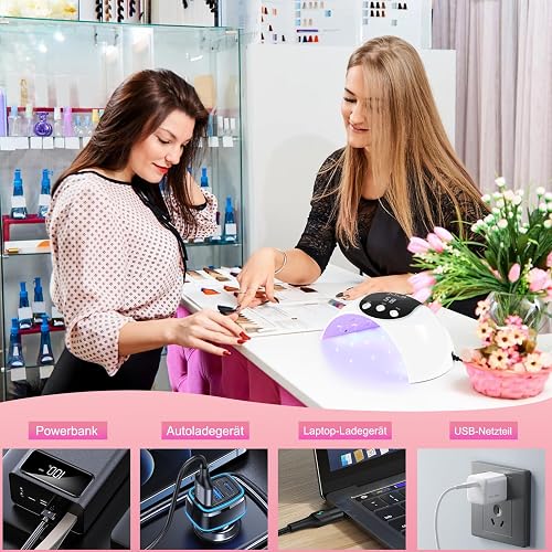 UV Lampe für Gelnägel,54W UV Lampe Nägel mit 3 Timer, LCD Display, Auto Sensor,Premium UV Lampe für Alle UV Gel Nagellack, Ideal für Anfänger und Profis, Perfektes Festivalgeschenk thumbnail 7