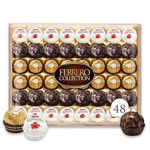 FERRERO COLLECTION Fine Assorted Chocolate and Coconut Confections; Chocolate Gift Box; 48 Confections; Ideal Hostess Gift; 518g - Image 1
