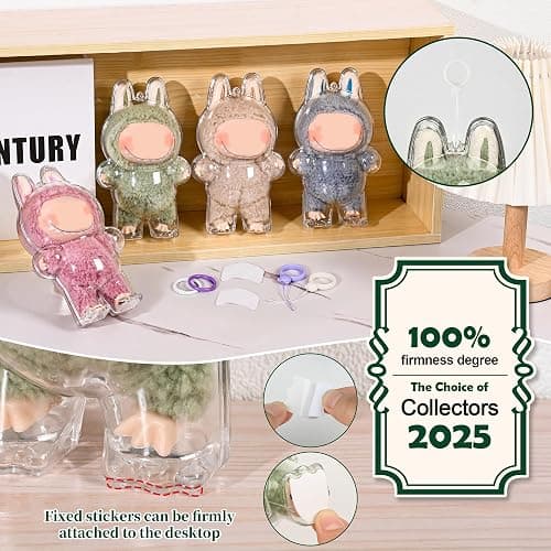Clear Protective Cases for Monsters Exciting(V1&V3)- Includes Independent Hanging Kit & Dual Stabilization Tape, Suitable for Indoor Collection Display and Outdoor Showcase - Standing-1pack thumbnail 4