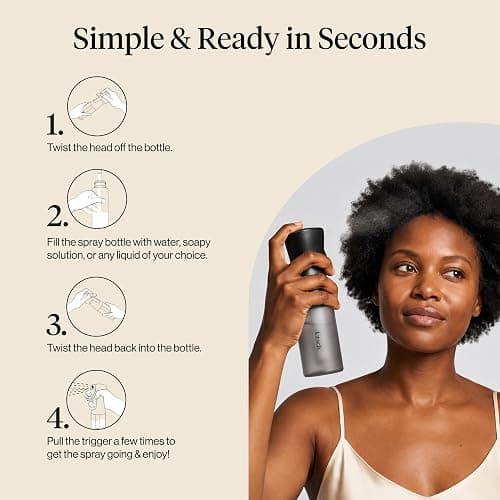 Kitsch Continuous Spray Bottle for Hair – Haze Blue, 150ml | Fine Mister Spray Bottle & Water Spray Bottle – Recycled Hair Spray Bottle – Spray Bottles for Cleaning, Styling, & More thumbnail 7