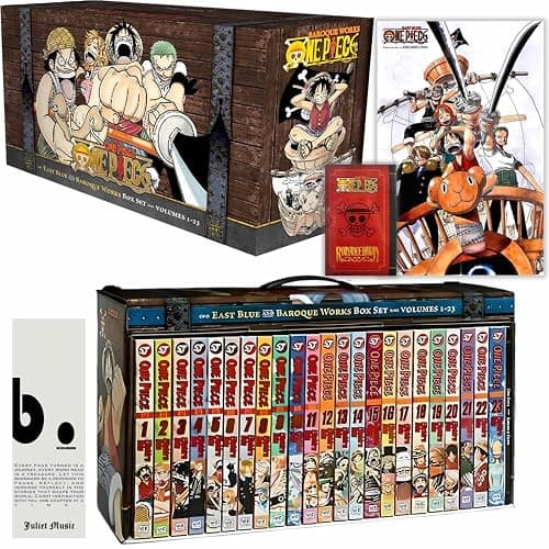 One Piece Manga Box Set: East Blue and Baroque Works, Volumes 1-23(English Edition) — Includes Poster, Booklet & Juliet Bookmark — Perfect for Manga Fans & Collectors - Image 1