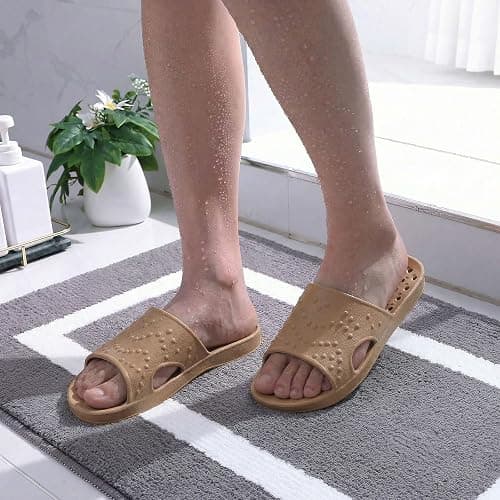 shevalues Shower Shoes for Women Men with Arch Support Quick Drying Pool Slides Lightweight Beach Sandals with Drain Holes thumbnail 2