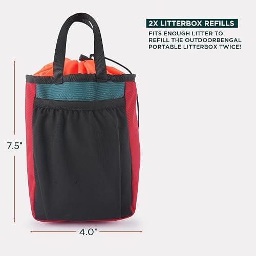 OutdoorBengal Portable Travel Litter Bag, No Mess, Small & Collapsible Bag to Carry Litter, Leak Proof Kit for Cat Litter, Essentials for Traveling with Cats, Travel Litter Box for Car, Plane with Cat thumbnail 5