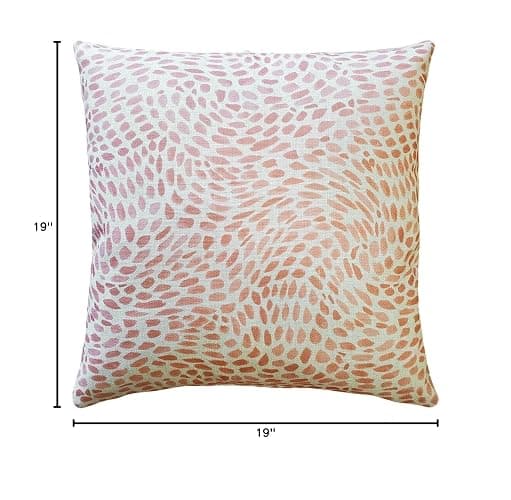 Matisse Dots Coral Pink Throw Pillow 19x19 Inches Square, Complete Pillow with Polyfill Pillow Insert thumbnail 3
