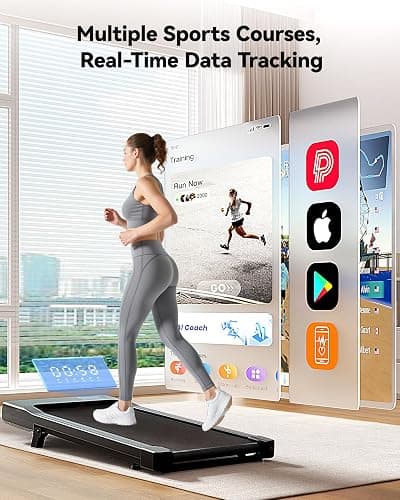 Lacuffy Walking Pad with 6% Incline, Max 12km/h Treadmill for Home Foldable, Raceable Under Desk Treadmill Max 136kg,159kg walking treadmill 2.5HP with Smart App Control, HIIT & MIIT Programs thumbnail 4