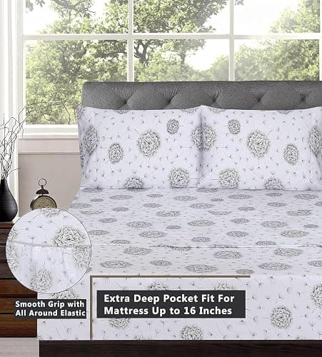 100% Cotton Full Sheets, Bedding Full Size Set, Dandelion | 4 Piece Set thumbnail 5