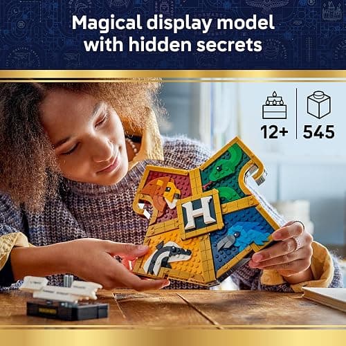 LEGO Harry Potter Hogwarts House Crest 76462 | Collectible Building Toy for Girls & Boys, Ages 12+, Display as Bedroom or Book Shelf Decor, W/ Stand, 545 pieces, Gifts Idea thumbnail 2