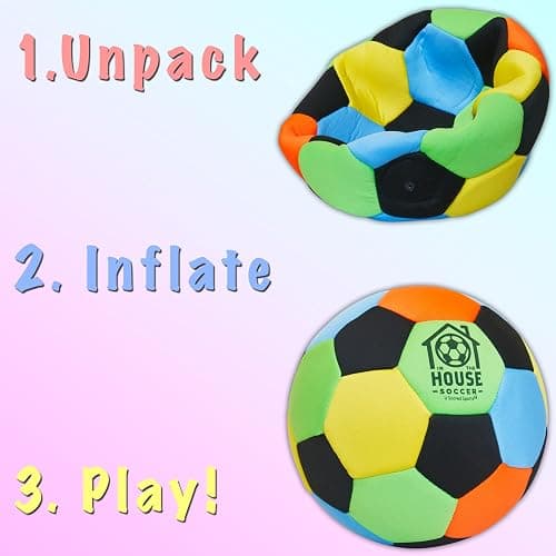 U Scored Sports in The House Soccer Ball - Indoor Size 4 Padded Soccer Ball for Girls (Ages 3+), Boys (Ages 3+) & Adults - Bring Soccer Practice Home - Perfect for Juggling - Gift for Soccer Player thumbnail 5