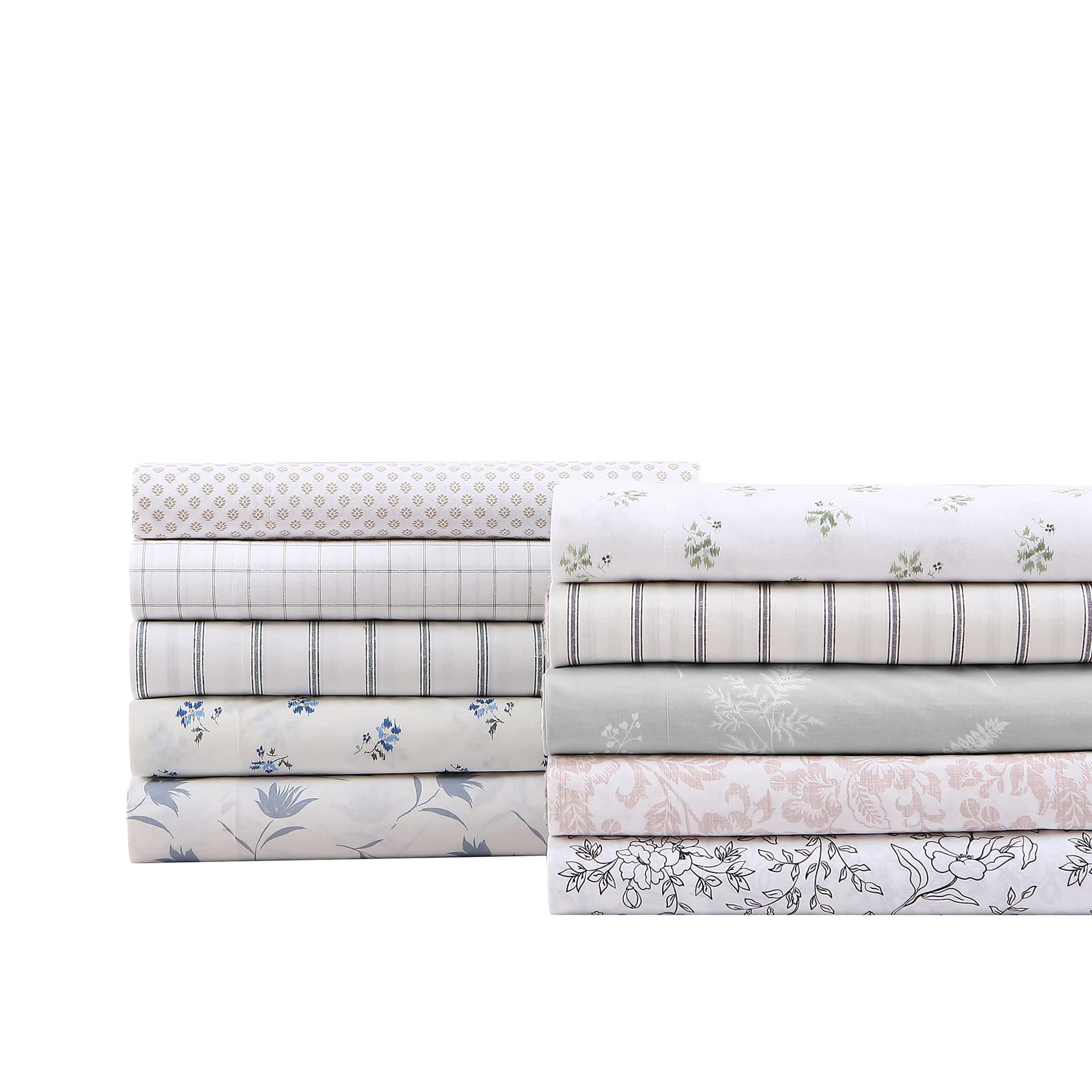 Stone Cottage - Full Sheets, Cotton Percale Bedding Set, Crisp & Cool Home Decor (Blue Sketchy Ditsy, Full) - Full - Blue Sketchy Ditsy thumbnail 6