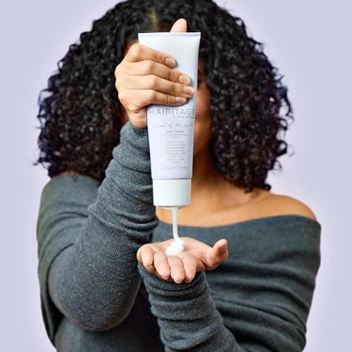 Hairitage Hydrating Jojoba Oil Curl Cream for Curly Hair - Moisturizing Anti Frizz Styling Product for High Definition Curls for Women + Men - Bounce + Shine for Fine + Thick Hair - Color Safe + Vegan thumbnail 4