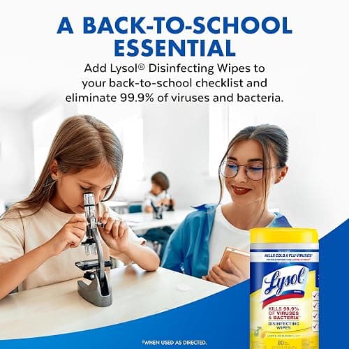 Lysol Disinfecting Wipes Bundle, Home Apartment Dorm Room Essentials and Cleaning Supplies, All Purpose Cleaner, Multi-surface Cleaning Wipes, Multi-Scent Sanitizing Wipes Bundle, 80 Count (4pk) thumbnail 9