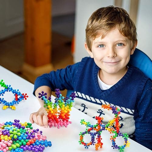 Clip Connect 100 Pieces | Diameter 1.5", Interlocking Solid Plastic Building Blocks Set Early STEM Educational Toy for Preschool Kids Boys and Girls, Promotes Fine Motor Skills & Sensory Development thumbnail 2