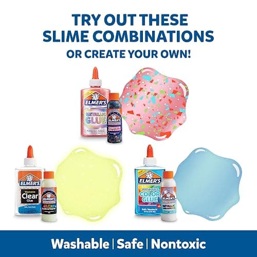 Elmer’s Fluffy Slime Kit, 4 Count & Collection Slime Kit Supplies, 6 Count thumbnail 6