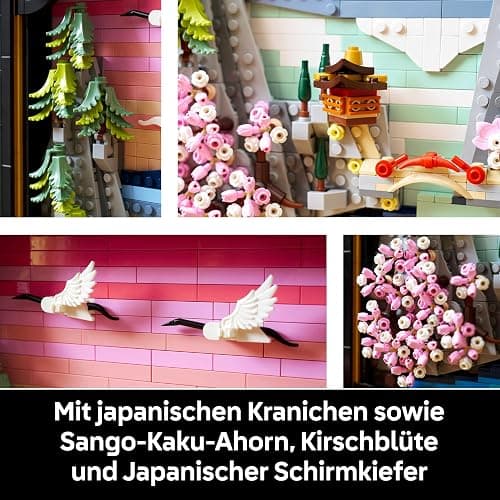 LEGO Art Japanische Kirschblütenlandschaft - DIY Set - Bauset für Erwachsene - 3D Wandkunst im Rahmen mit dem Fuji-Berg, Sakura (Kirschblüten) und Wasserfall - Geschenk für Männer und Frauen - 31218 thumbnail 6