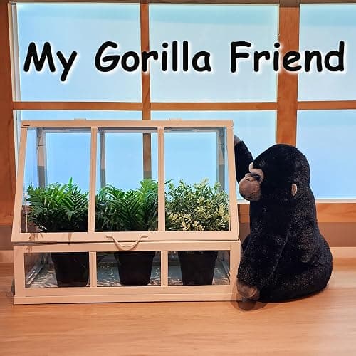 WEIGEDU Black Gorilla Stuffed Animals, Gorilla Apes Plush Toys for Boy Girl Kids Birthday, 12 inches thumbnail 6