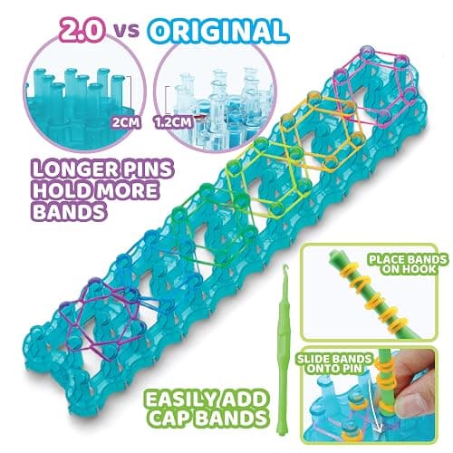 Rainbow Loom® Loomi-Pals™ MEGA Set, Features 60 Cute Assorted LP Charms, The New RL2.0, Happy Looms, Hooks, Alpha & Pony Beads, 5600 Colorful Bands All in a Carrying Case for Boys and Girls 7+ thumbnail 10