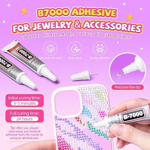 150000Pcs Rhinestones for Bedazzling, 18 Colors Resin Jelly Rhinestones Set | 3mm Multicolor Bedazzling Kit, Flatback Gems for Crafting, Diamond Art Kit with B7000 Jewelry Glue & Tools for Nail and DIY thumbnail 4