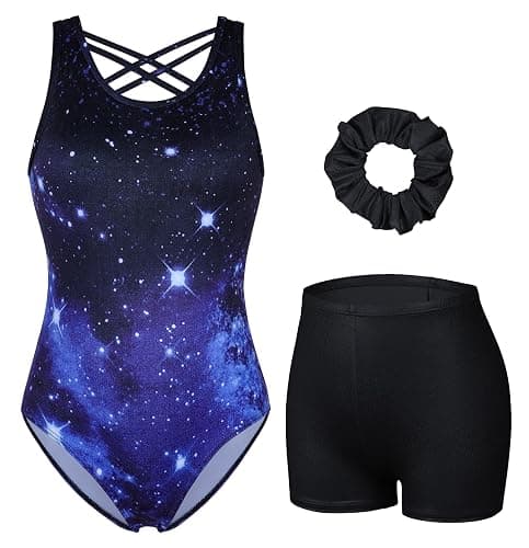 beautyin Gymnastics Leotards for Girls Dance Unitards Shorts Outfits Activewear - Image 1