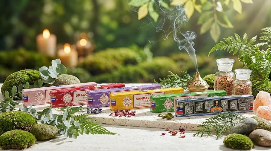 Satya Incense Gift Set Nag Champa, Super hit, Dragon's Blood, Sandalwood, Patchouli, Lavender, Positive Vibes, 15 g thumbnail 4