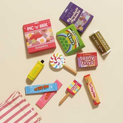 Le Toy Van - Pretend Play Wooden Candy Play Food Set | Kids Role Play Wooden Food Toy | Great As a Gift - Suitable for 2 Years + (TV335) thumbnail 2