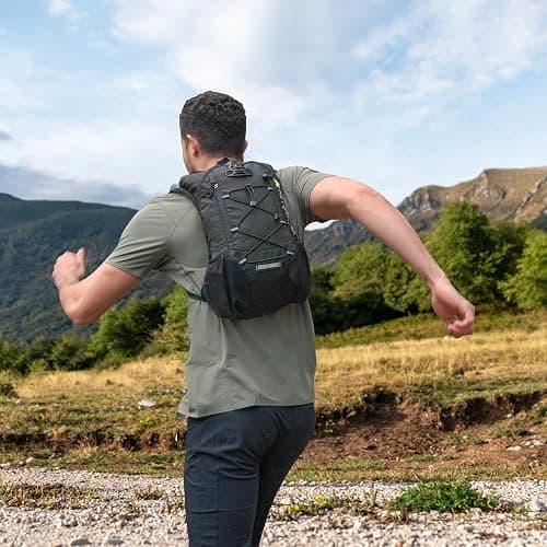 Lightweight Hydration Backpack, Running Backpack with 2L Water Bladder, Hydro Water Daypack for Cycling Hiking Rave for Men Women thumbnail 9