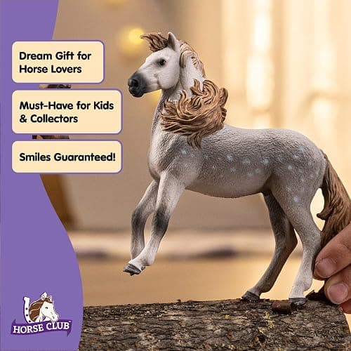 Schleich Horse Club - Andalusian Stallion - 5" Hand-Painted Collectable, Realistic Toy Horse Figurine for Girls and Boys. Durable Educational Figure for Fun Imaginative Play. Kids Toys Ages 5+ 14894 thumbnail 6