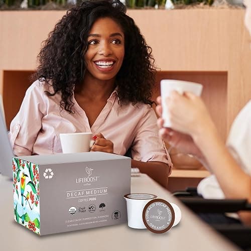 Lifeboost Organic Decaf Coffee K Cups - Low Acid Single Origin Non-GMO Mold Free Decaf Coffee Pods Compatible with Keurig & Keurig 2 - Third Party Tested for Mycotoxins and Pesticides - 10 Count thumbnail 8