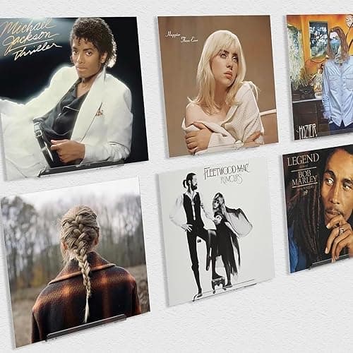 WPESI Vinyl Record Shelf Wall Mount 8Pack,7 Inch Acrylic Record Shelf,Record Wall Display, Vinyl Record Holder CD Rack,8 Pack(Clear) thumbnail 4