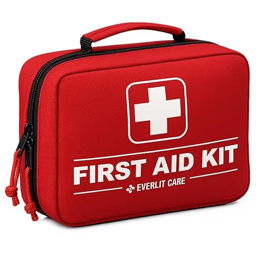 Everlit Care 380 Pcs First Aid Kit All-Purpose Medical Essential Kit for Cuts, Scrapes, Burns, Emergency Preparedness | for Home, Office, Car, Travel, Camping, Outdoor (Red) - Image 1